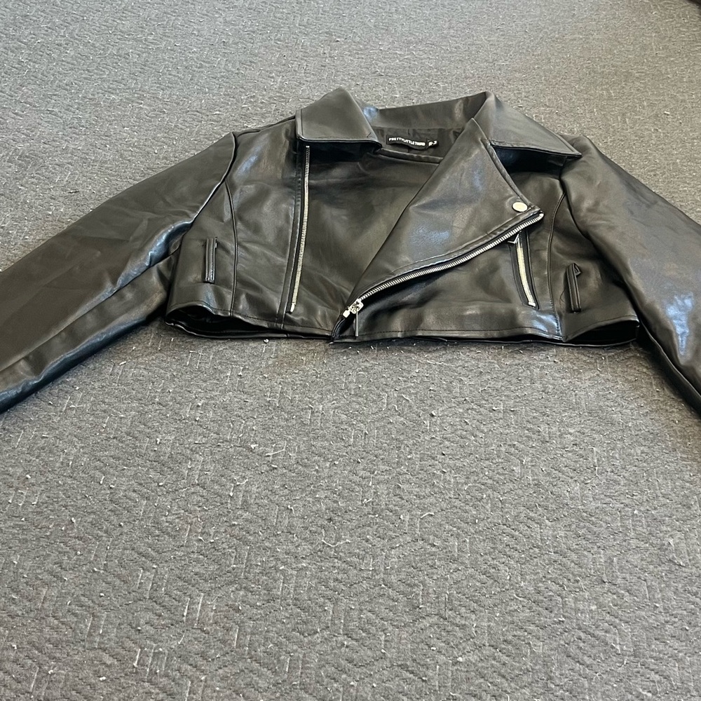 PrettyLittleThing Black Leather Jacket
